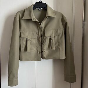 Women’s Khaki cropped jacket size medium